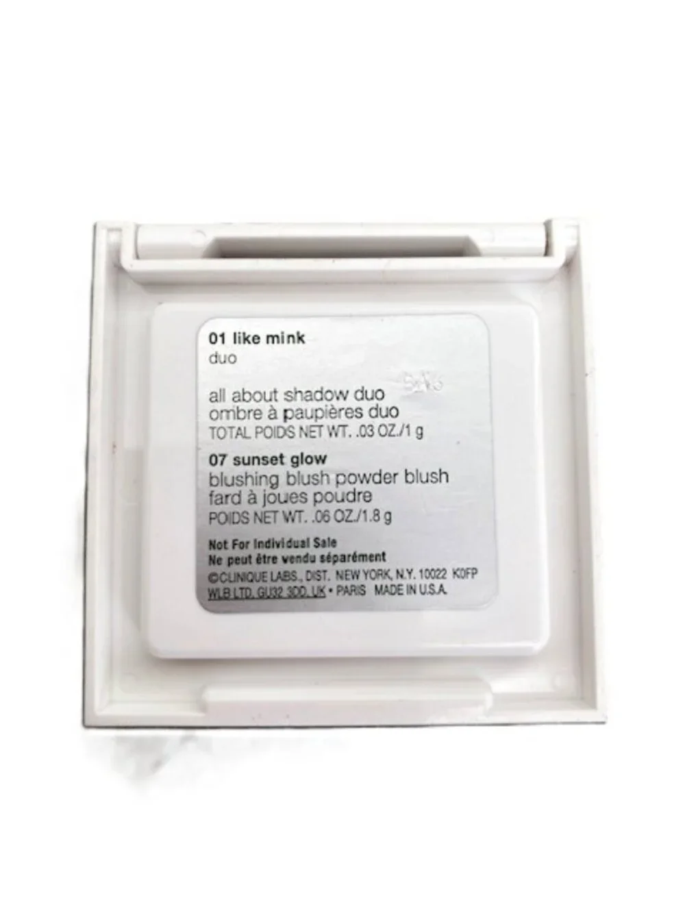 Clinique All about shadow Duo Like Mink Blush Power Sunset Glow